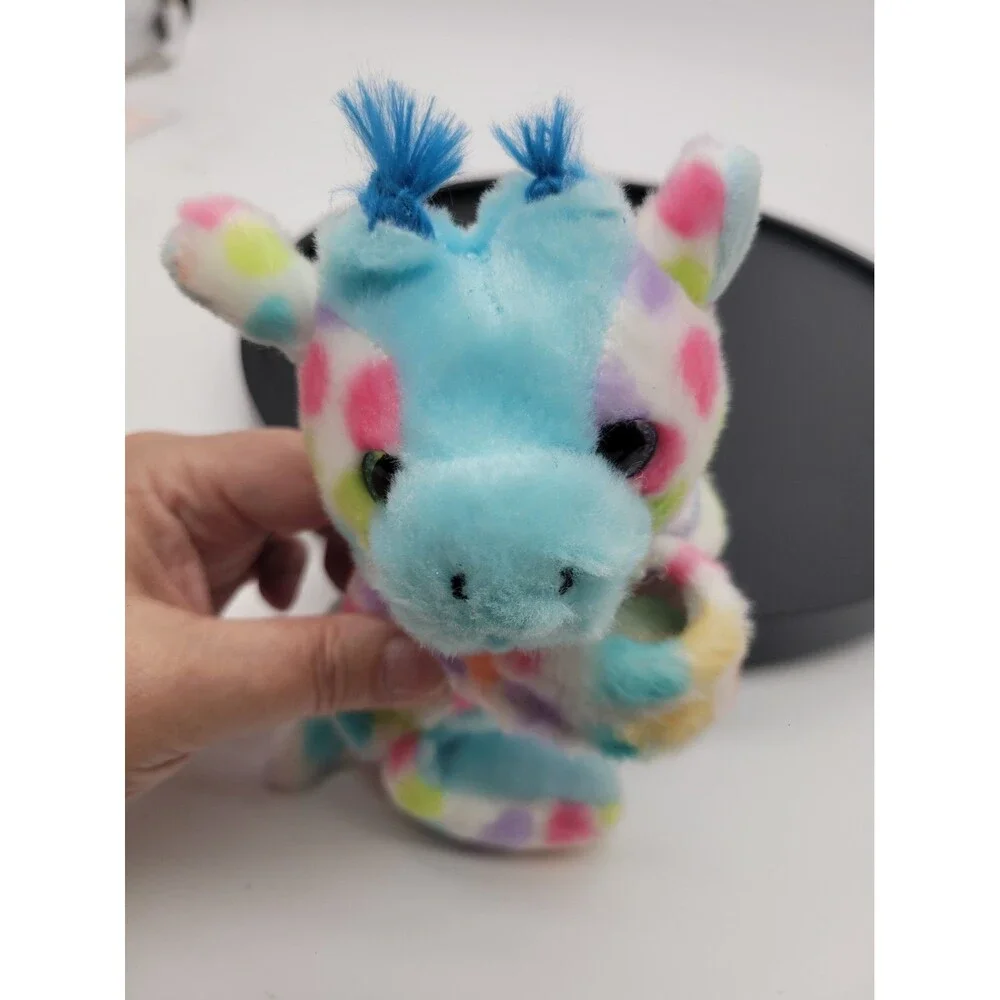 The Petting Zoo Giraffe Plush Hug Slap Bracelets Multicolor Polka Dots